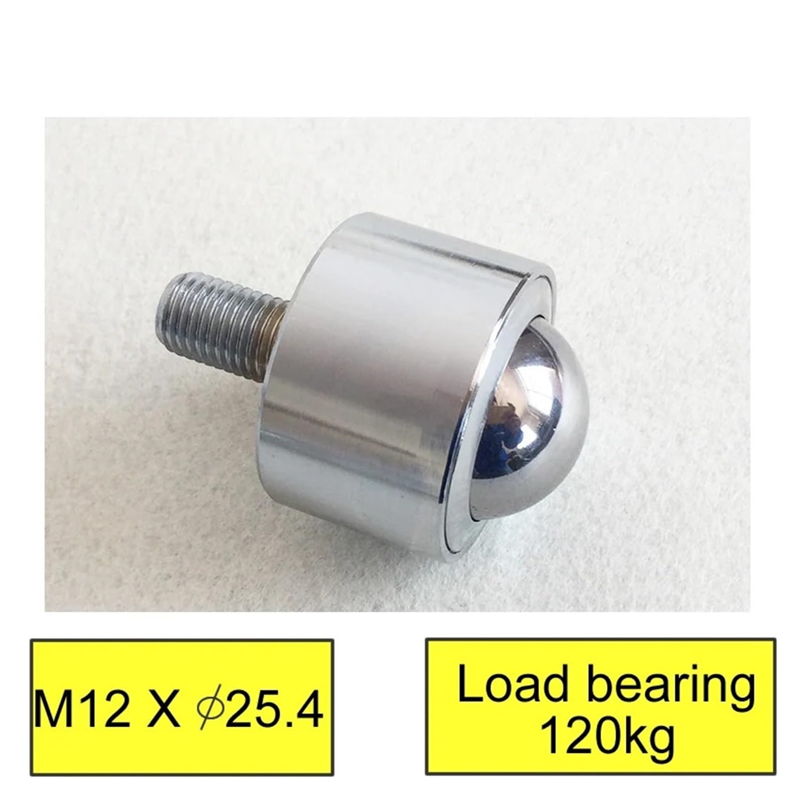 Rotelle con Cuscinetti a Sfera, Confezione da 10 unità di trasferimento a Sfera di precisione Universale KSM25-FL 1 Pollice M12 carico 120 kg