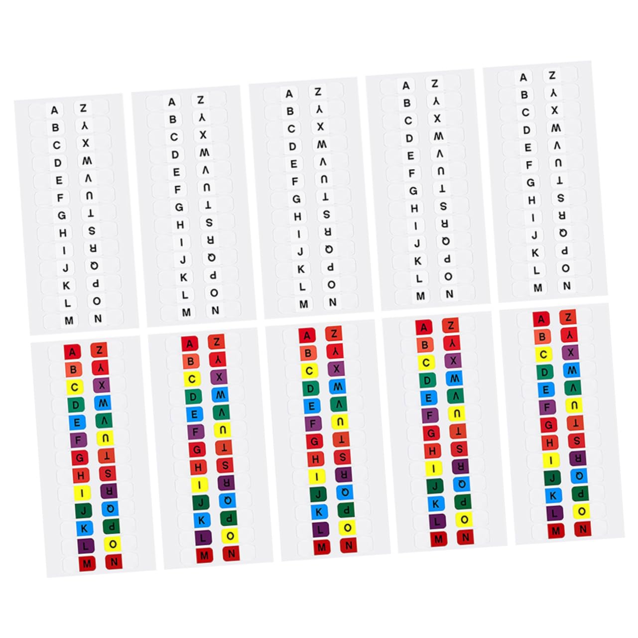 Uonlytech 4 Set Schede Indicatori Adesivi Colorati Per Quaderni Etichette Alphabetiche Per Segnalibri E Organizzazione Per Ufficio E Studio 30 Fogli*4