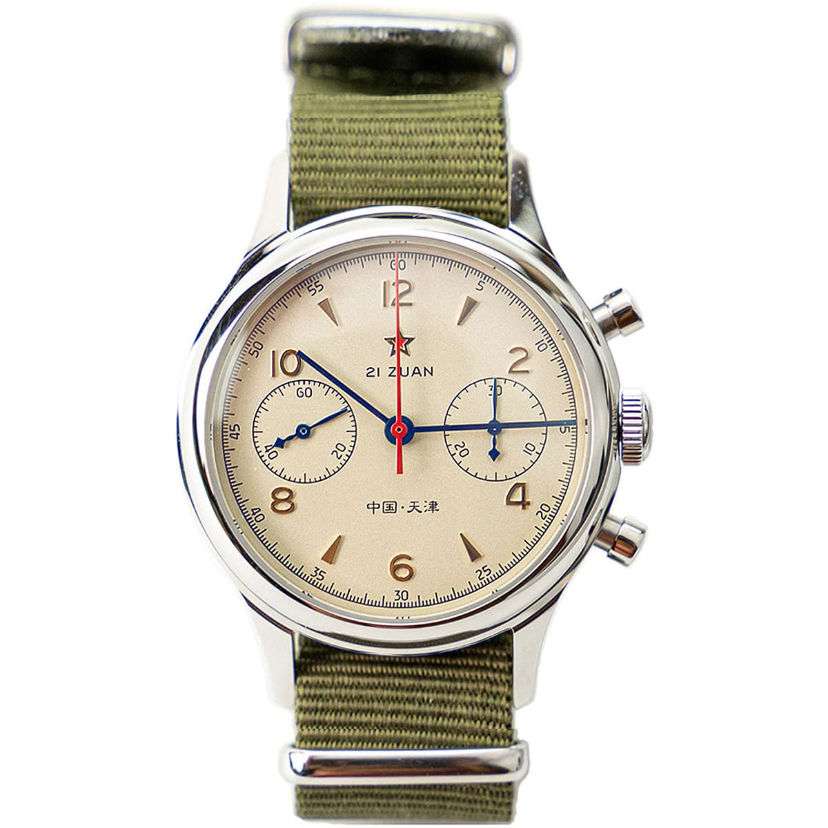 Sugess Men Watches Chronograph Mechanical Watch Hand Winding Seagull 1963 ST1901 Movement Pilot Wristwatch with Sapphire