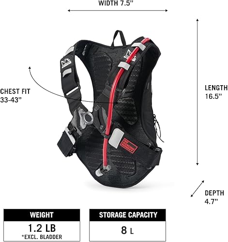 Miniatura 2 de USWE MTB Hydro Hydration Pack con vejiga de hidratación - Mochila de hidratación para ciclismo, ciclismo de montaña, E-MTB y equitación de grava,
