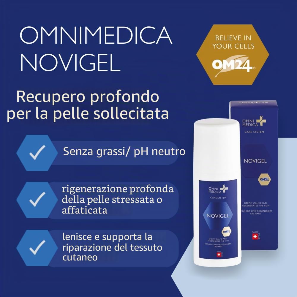 Omnimedica Novigel 2% Intense Repair Serum, Rimuovi Macchie Pigmentarie 2 in 1, Antirughe con Estratto di Tè Verde Brevetto Svizzero OM24-40ml