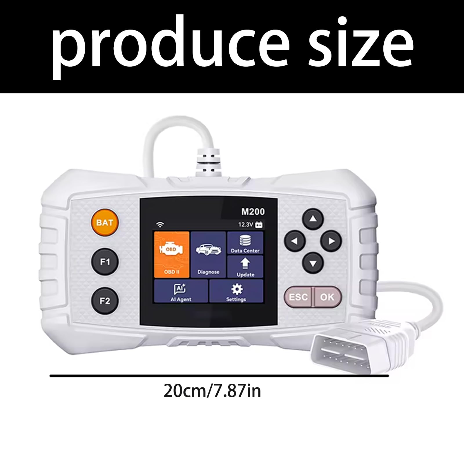Scanner diagnostico per veicoli con schermo a colori, strumento di controllo collegato con cavo per leggere i guasti del motore, cancellazione dei codici, Plug and Play, scanner diagnostico per auto