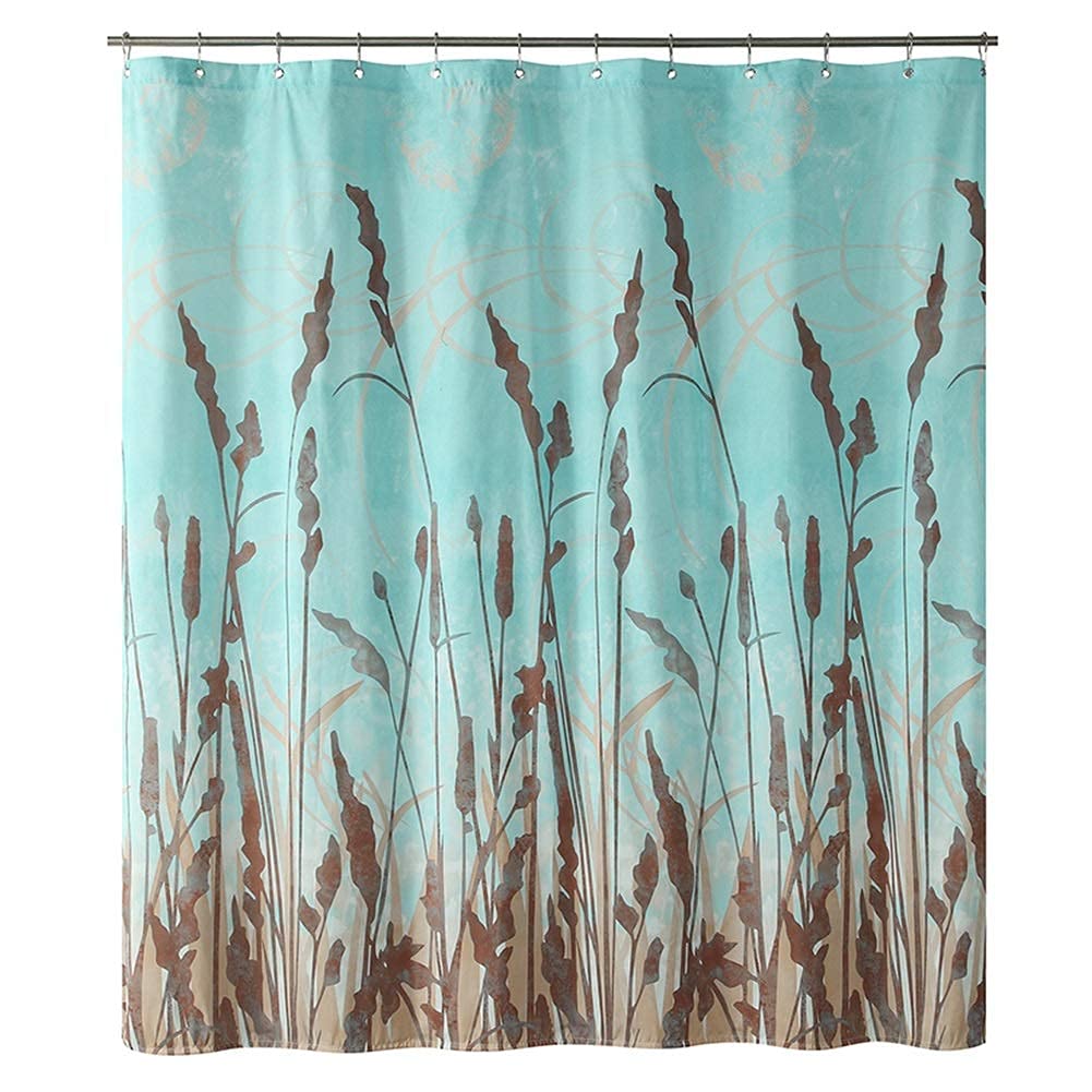 Rideau de douche rural en polyester pour une décoration de bain authentique