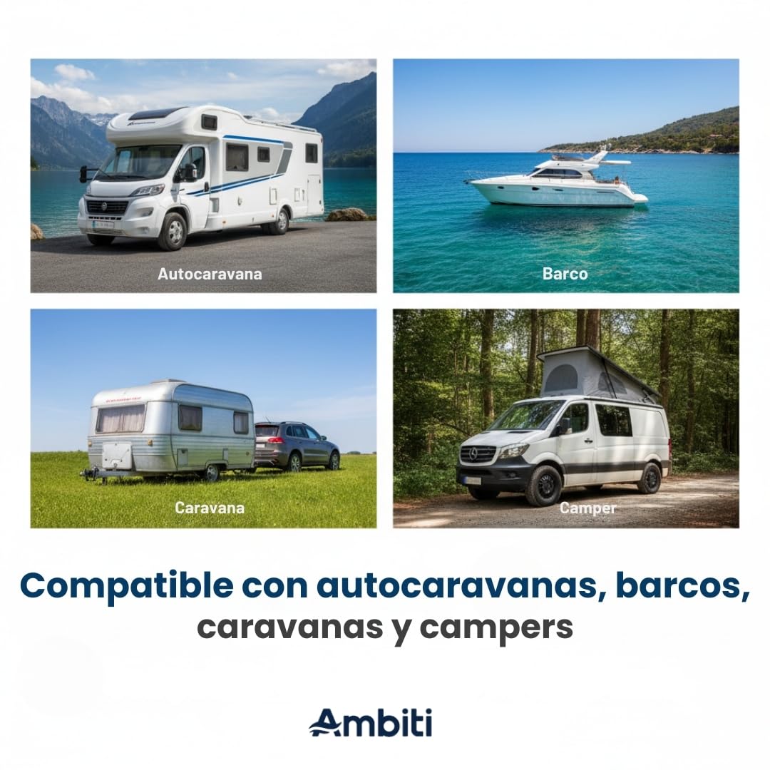 Ambiti | Antical Block | Tabletas para Eliminar y Prevenir la Cal en Depósitos de Agua Limpia, Grises | Ideal para Cisternas, Caravanas y WC |Mejora la Calidad del Agua |30 Pastillas de 9 gr