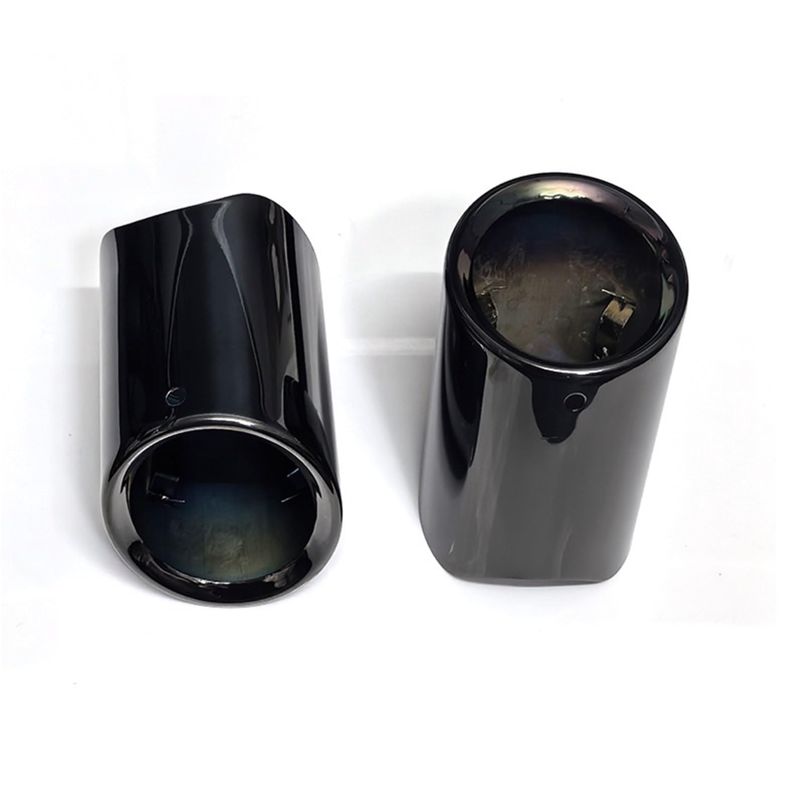 Rura wydechowa samochodu 2 szt. końcówki wydechu do BMW serii 5 520i 523i 525i 528i 530i 535d F07/F10/F11/F18 E39 E60 E61 tłumik rury 76mm(Black 2PC)