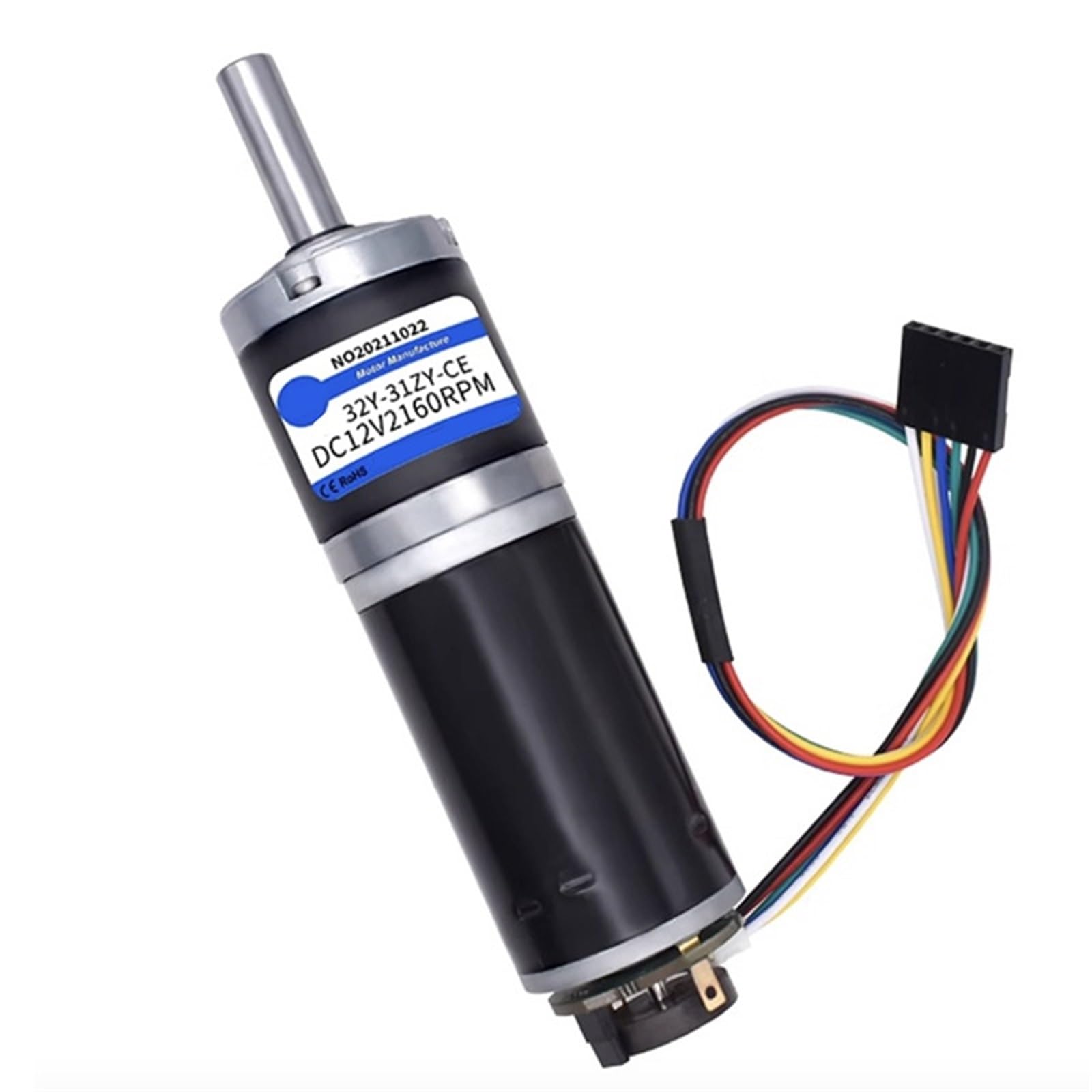 32MM 32-31ZY con encoder 12V24V DC Motore a spazzole con riduzione epicicloidale Velocità regolabile avanti e indietro(8mm shaft,30RPM,24V)