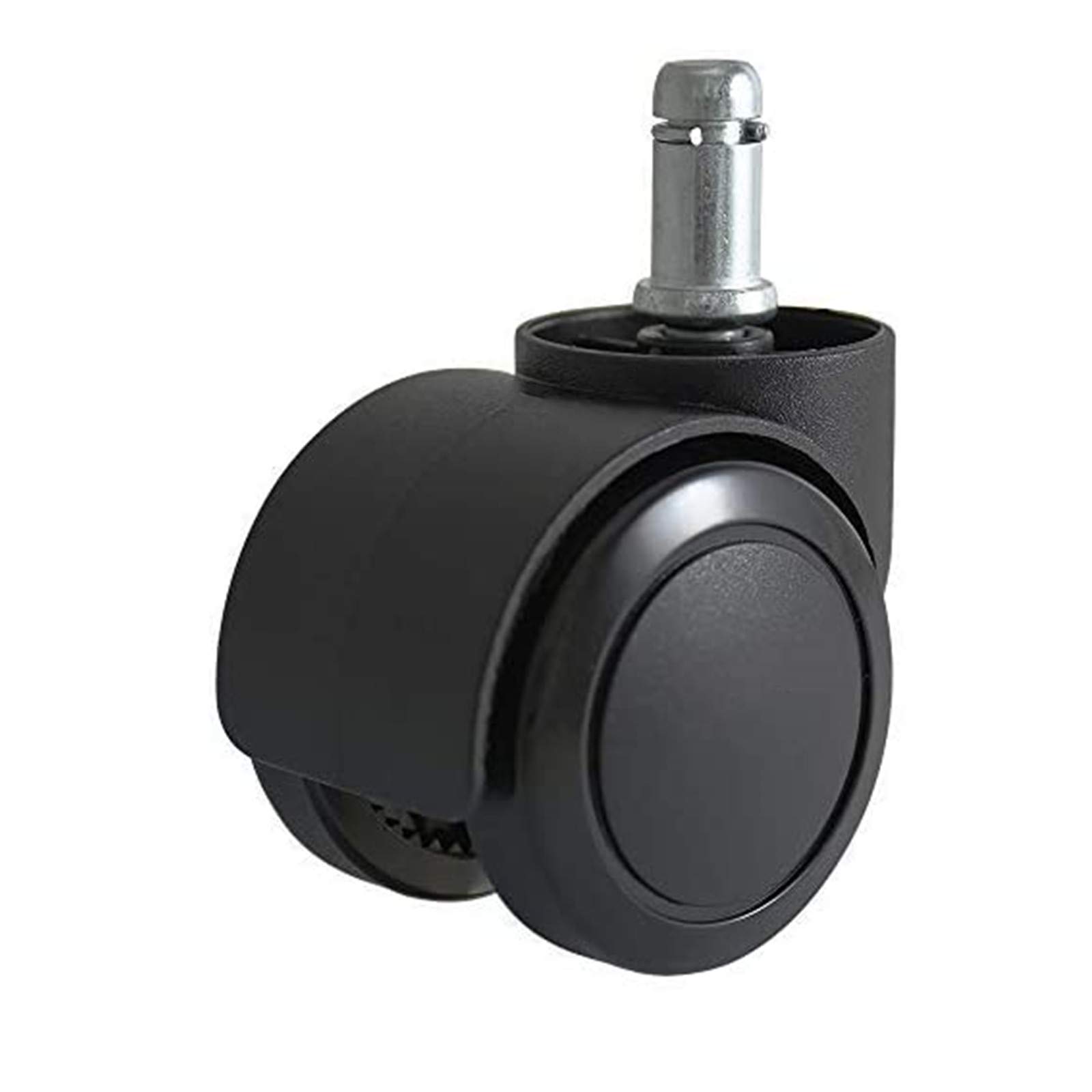 TEKEFT Office Chair Casters Floor Protecting Rubber (Set of 5) 50 MM Castor Wheels with Standard Stem Size 11 * 22 MM (Black)