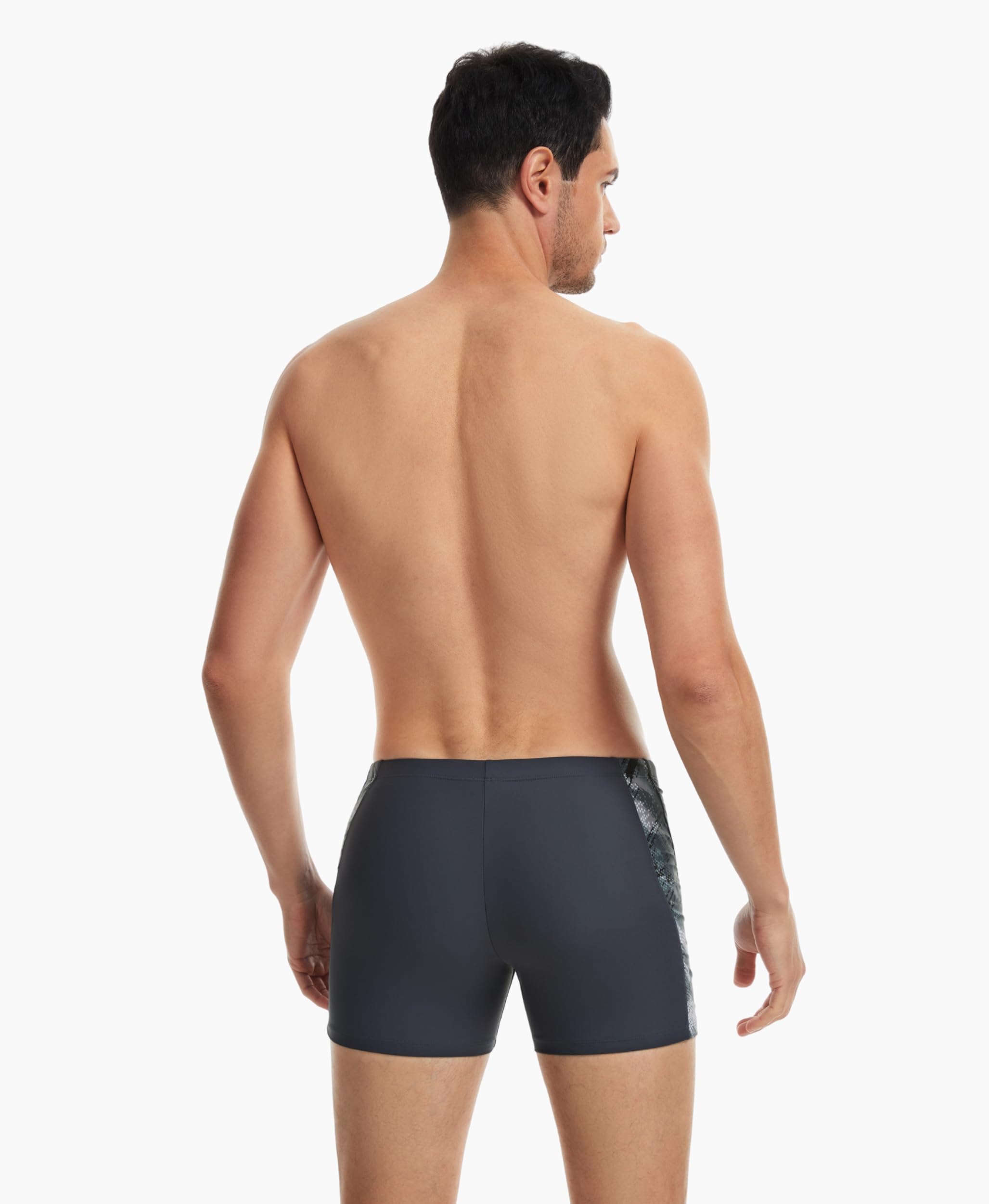 Bañador Hombre Natación Secado Rápido Bañadores Boxer con Cordón — view 7
