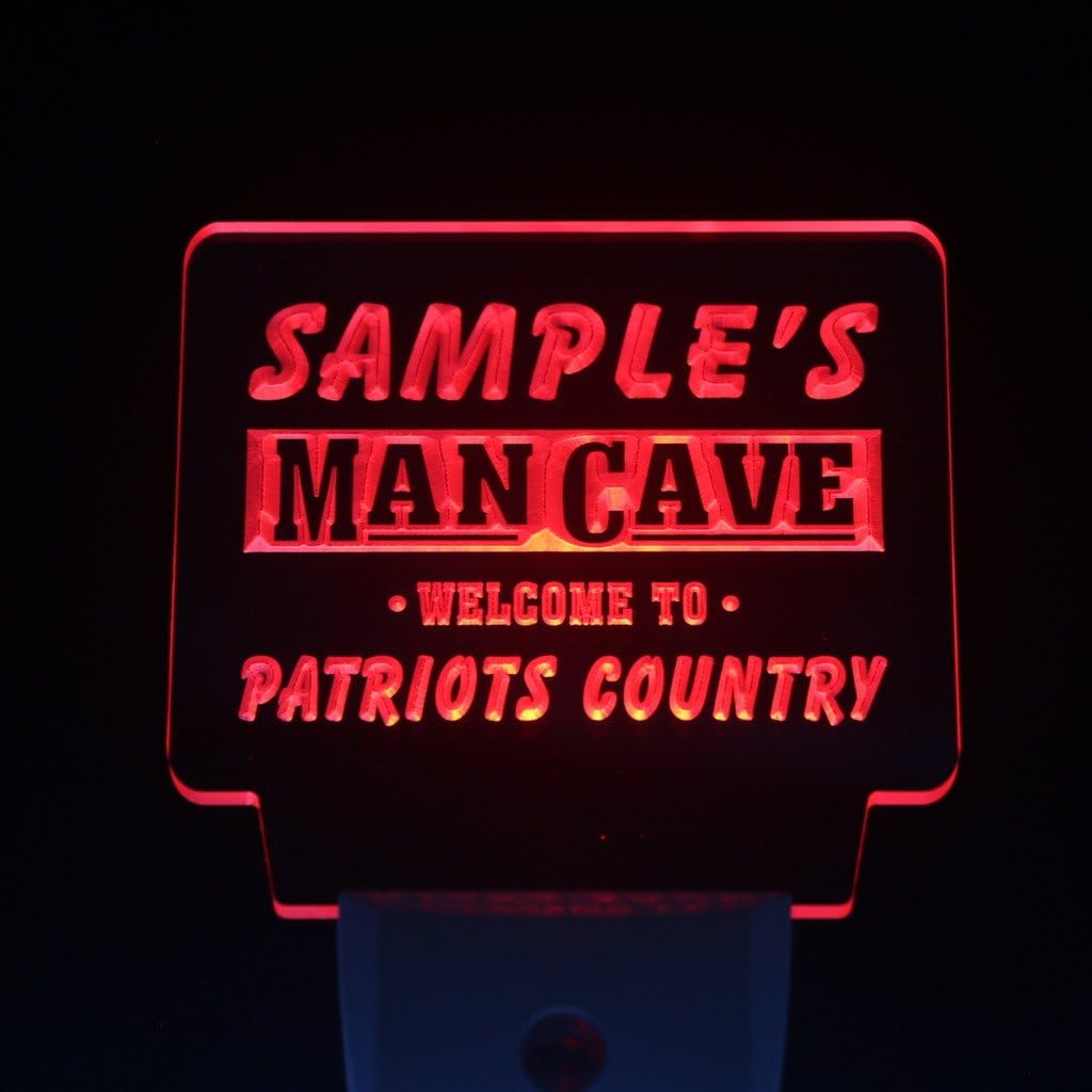 ADVPRO wsqf-tm Name Personalized Custom Man Cave Patriots Country Pub Bar Beer Day/Night Sensor LED Sign
