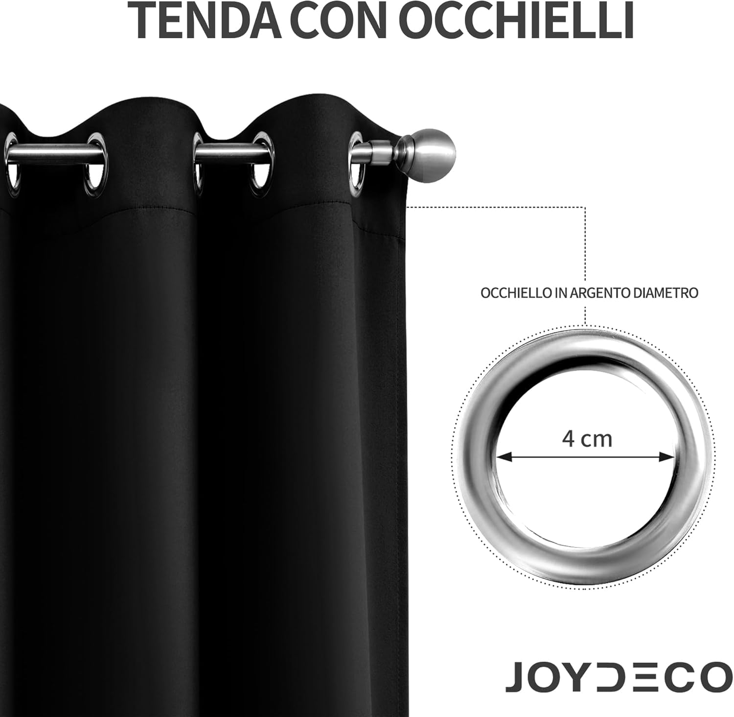 Tende Oscuranti 100% In Lino Sintetico - 2 Pezzi Con Passanti, Isolanti Termiche, Per Soggiorno E Camera Da Letto