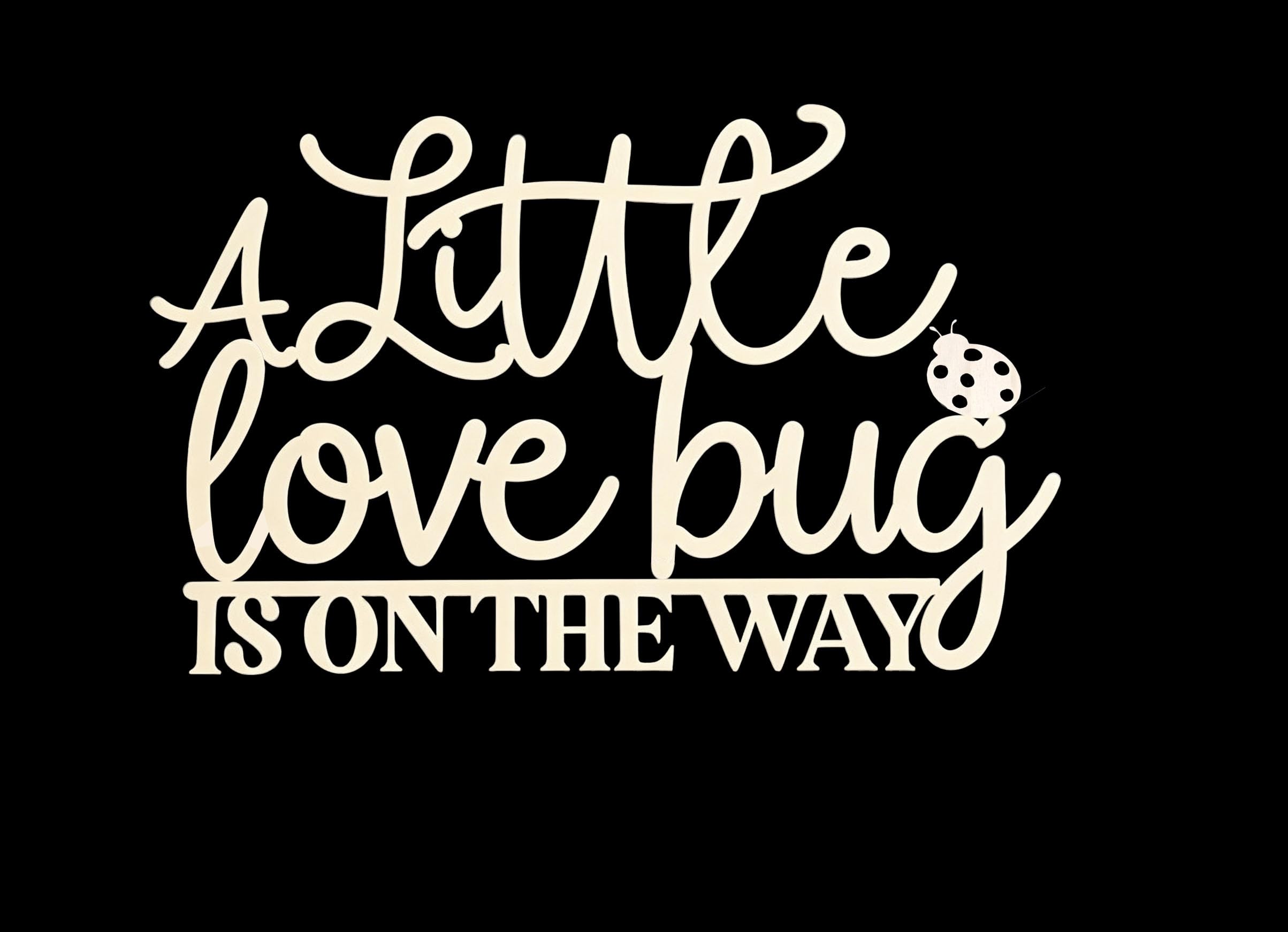 Mjzfxg Wood Color A Little Lovebug Is On The Way Sign For Backdrop,Wooden Baby Shower Backdrop Wall Decor,Love Bug Theme Party Decoration For Gender Reveal Welcome Baby Party Decoration Photo Booth Prop ﻿