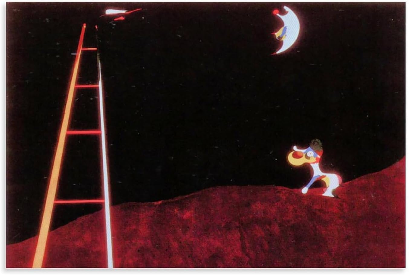 NaLorA Joan Miro Surrealism Painting Dog Barking at The