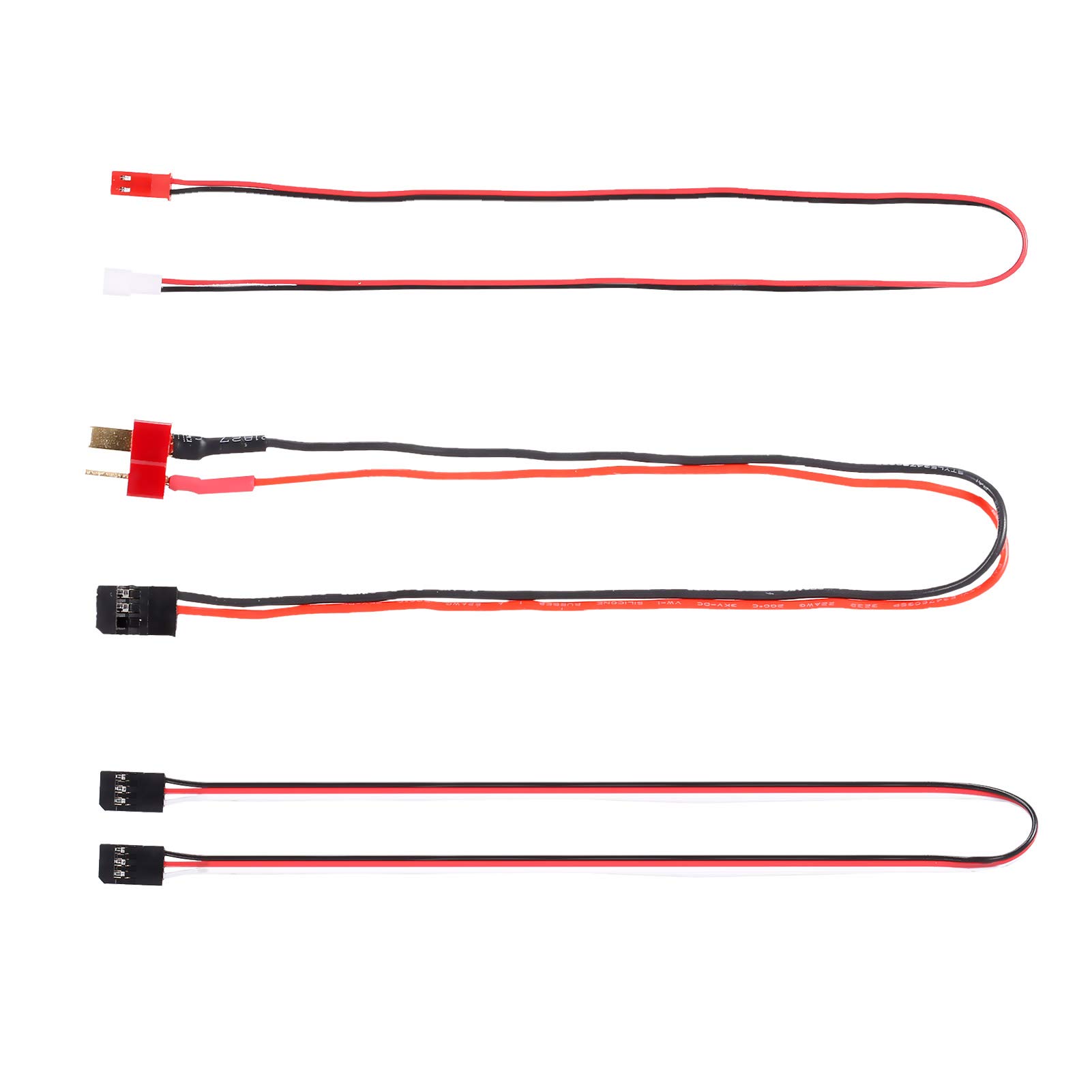 Buy ZIEM 3pcs RC Car Light Winch Extension Cord Cable T Plug/Futaba Plug to Futaba Plug/JST Male