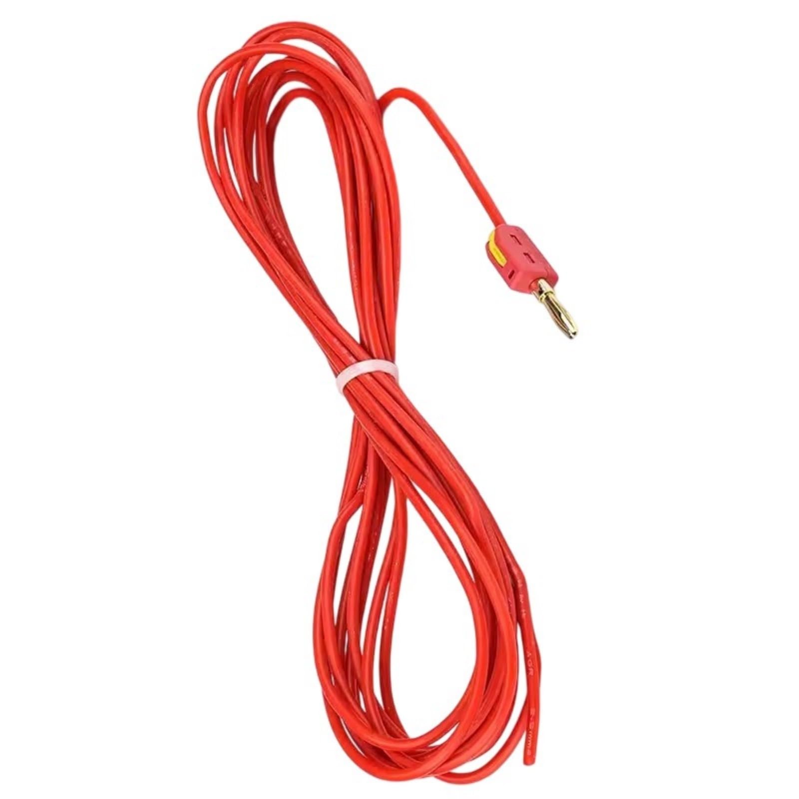 4mm Banana Plugs Leads with Silicone Wire 5m Banana to Cable for Multimeter Electrical Testing Silicone Insulated Multimeter Wires