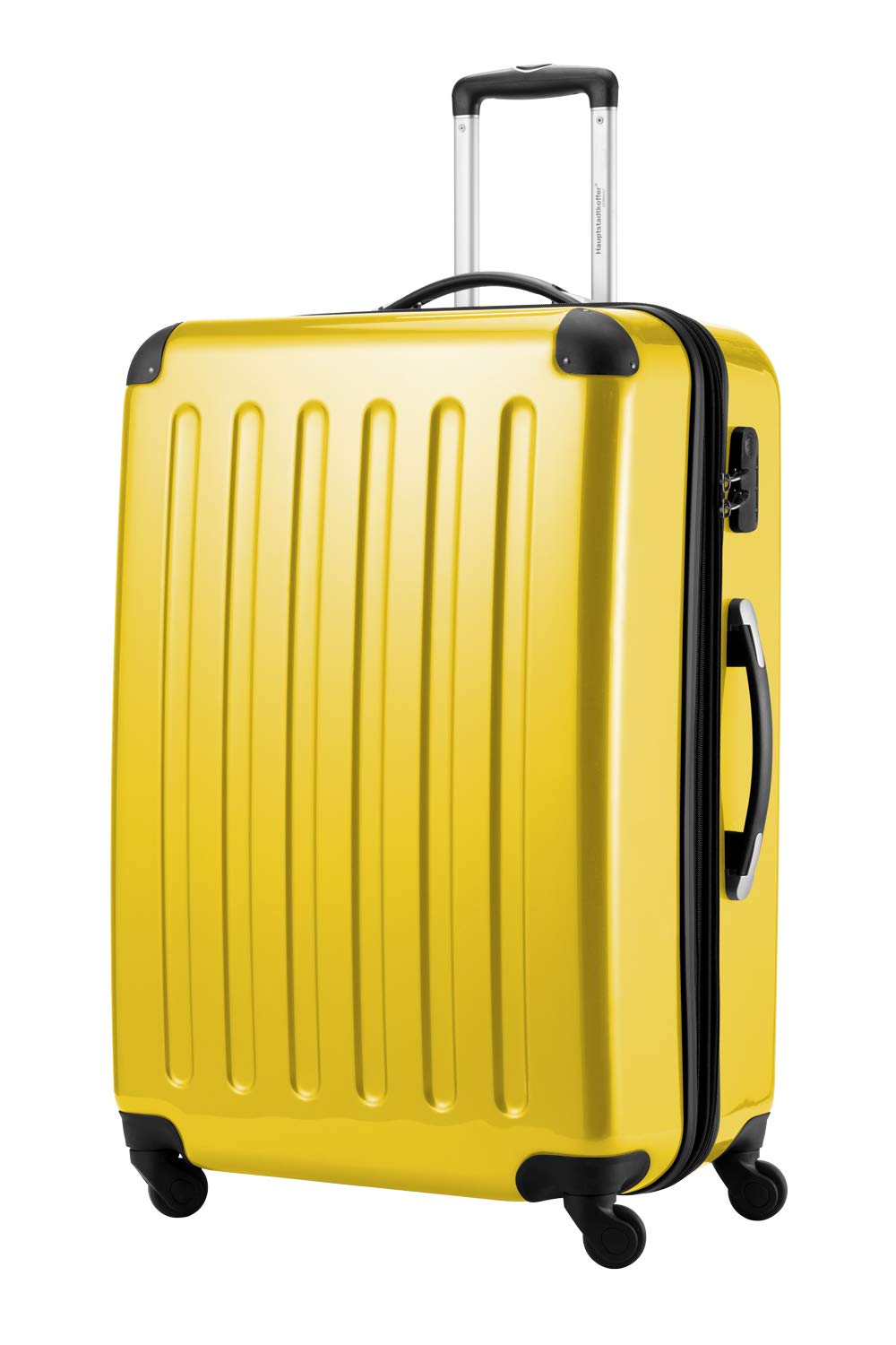 HauptstadtkofferAlex - Luggage Suitcase Hardside Spinner Trolley 4 Wheel Expandable, 75cm, yellow