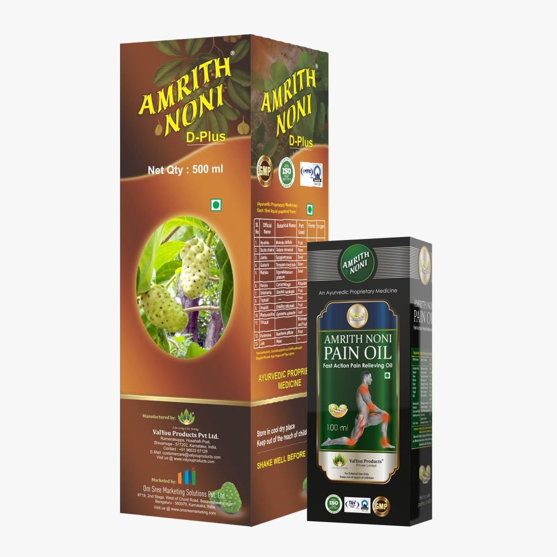 Amrith Noni D Plus 500ml + Amrith Noni Pain Oil 100ml (B0D9YRPPF4) Amazon Price History, Amazon Price Tracker