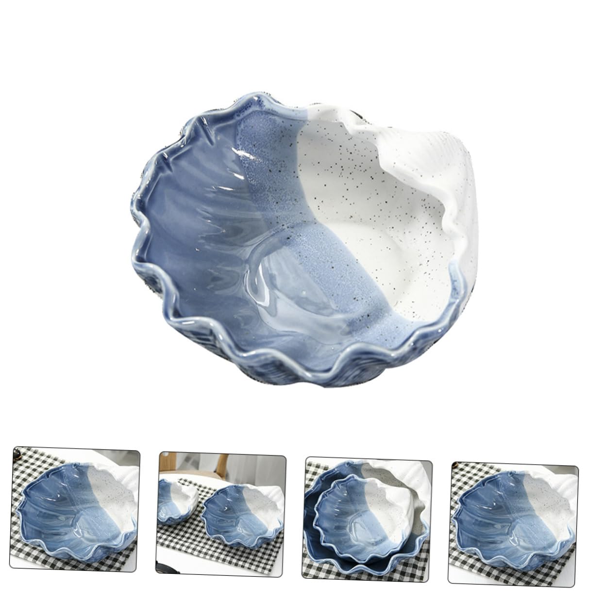 3 szt. Taca na biżuterię Ozdobna muszla Miska do serwowania Ceramiczny uchwyt na przybory kuchenne Dekoracje na stół Organizer na kosmetyki Talerze na przystawki Kobiecy pojemnik na biżuterię Miska de