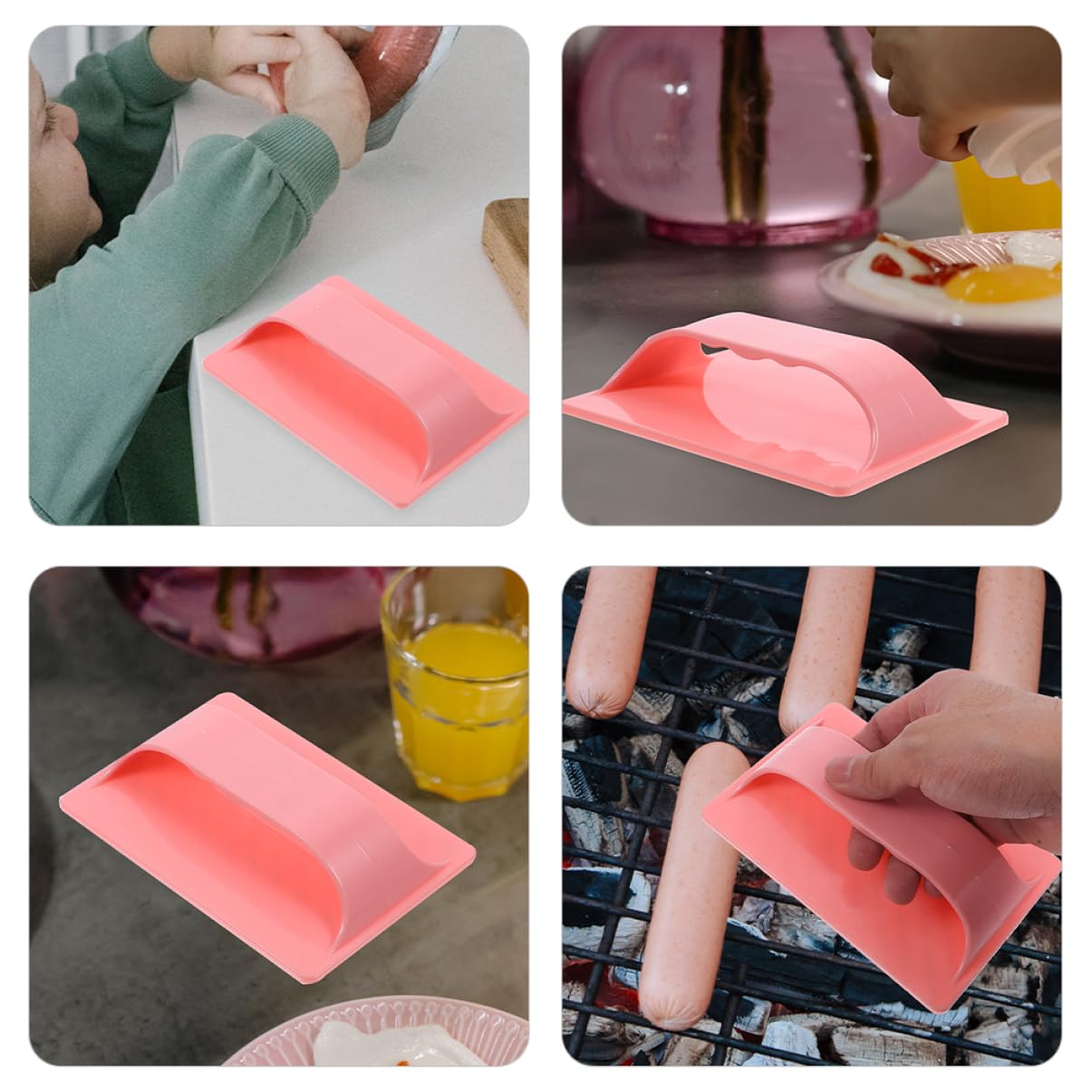 UPKOCH 4 Sätze Hot-Dog-schneidwerkzeug Hotdogs Hot-Dog-schneidewerkzeug Hot-Dog-spiralschneider Hot Dogs Kochen Hot-Dogs-schneidgerät Hot-Dogs- Für Zu Hause PVC Rosa 2 Stücke * 4