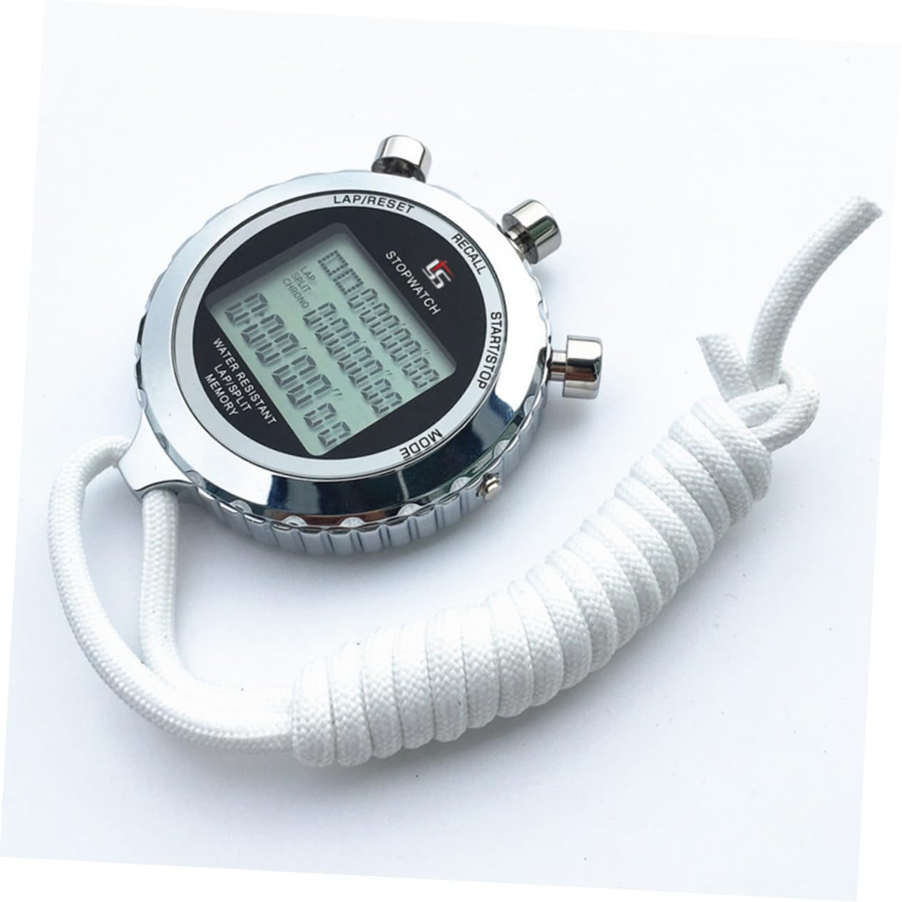 Cronometro Digitale Sportivo con Display Lcd in Acciaio Inossidabile, 3 File e 120, Timer Elettronico Portatile per Intervallo e Studio