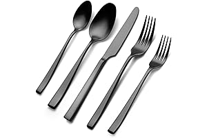 Premium Matte Black Silverware Set