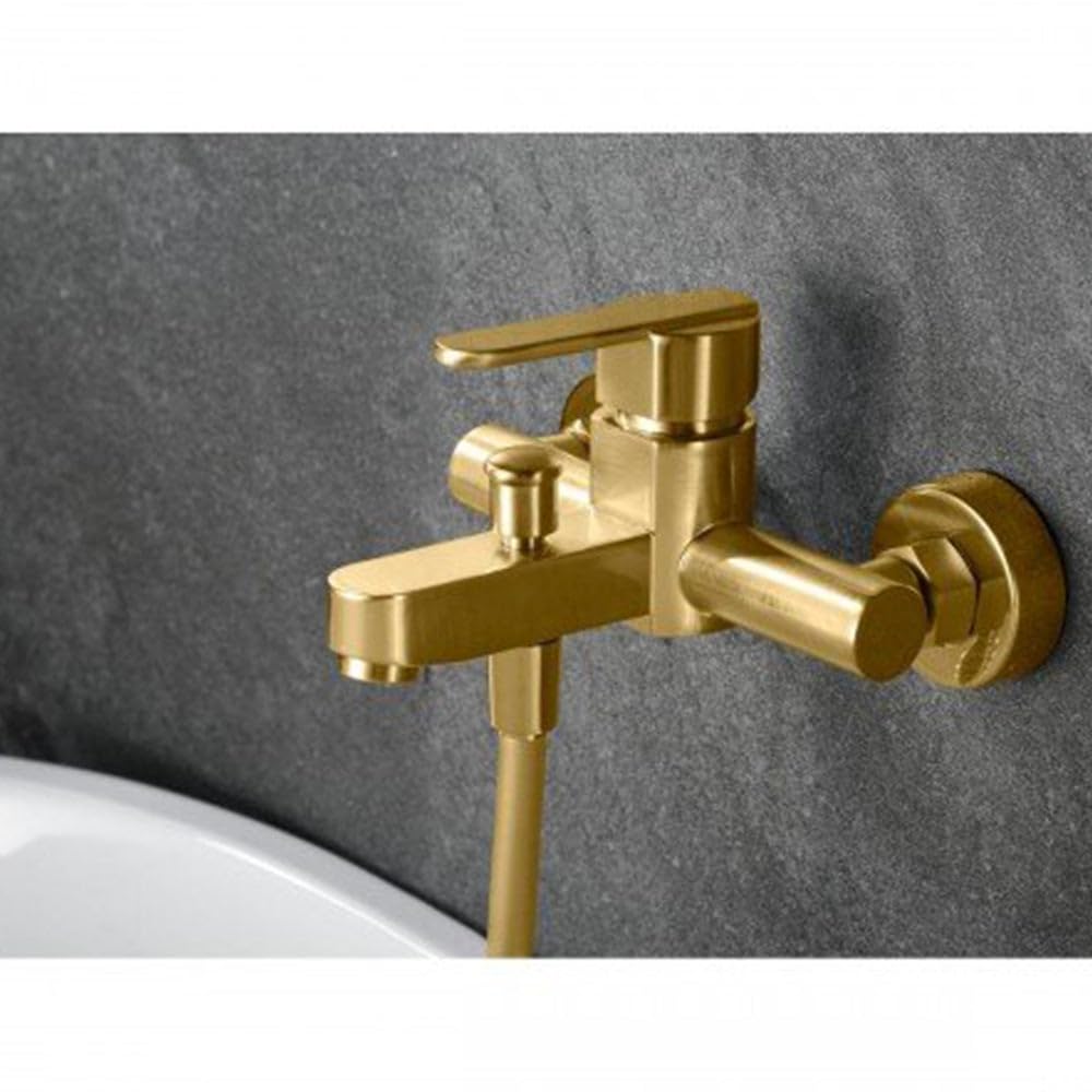 IMEX BDR001-4OC ROMA Kit Baño/Ducha Monomando Oro Cepillado