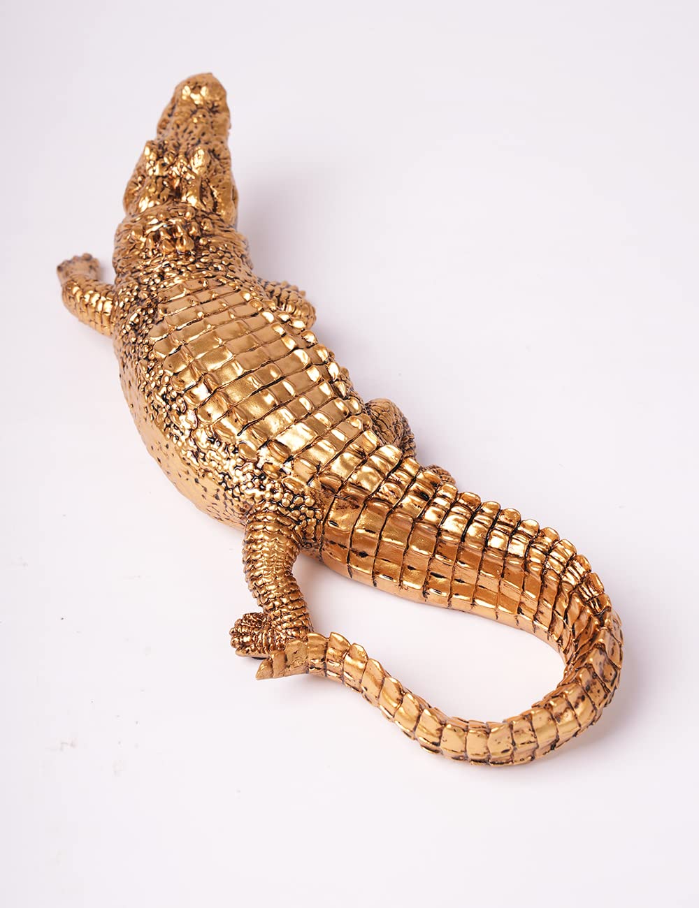 HAUCOZE Krokodil Skulptur Statue Tier Figuren Modern Deko Ornament 36cm