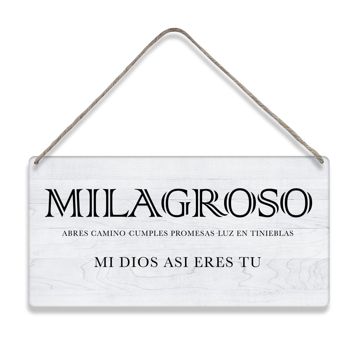 Bible Verse Home Wall Decor Milagroso Abres Camino Scripture Wood Signs Rustic Hanging Wall Plaque Christian Sign