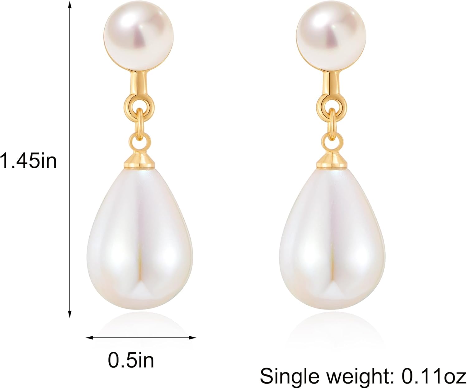 Big Pearl Earrings for Women Chunky Baroque Pearl Freshwater Pearls Earrings Wedding Dangling Jewelry - Image 6