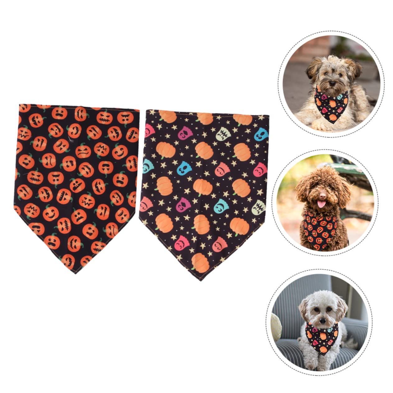 Kisangel 10 Piezas Bufanda Triangular De Halloween Pañuelo De Gato Doméstico Disfraz De Perro Pequeño Accesorio para Perros Cómoda Bandana para Mascotas Accesorios para Gatitos Poliéster