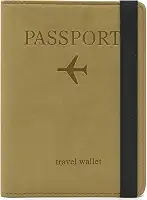 Porta Passaporte e Documentos de Viagem Unissex – Couro PU Premium com Fechamento Elástico, Compartimentos para Cartões, Passaporte e Cartão de Embarque | Cores Sortidas e Design Compacto
