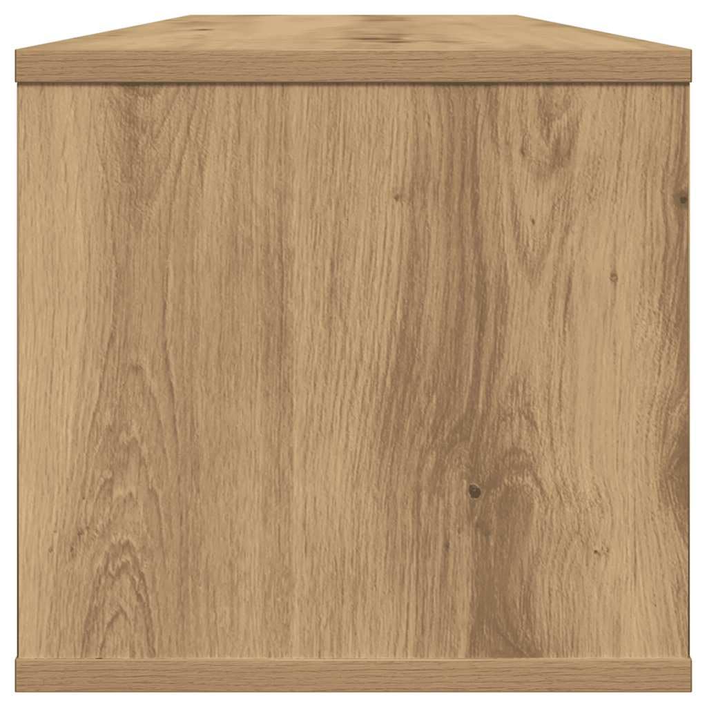 Wandschrank Artisan-Eiche aus Holzwerkstoff, 101x30x29 cm, schwebendes Regal mit hoher Tragkraft (60 kg) für Küche, Bad und Wohnzimmer