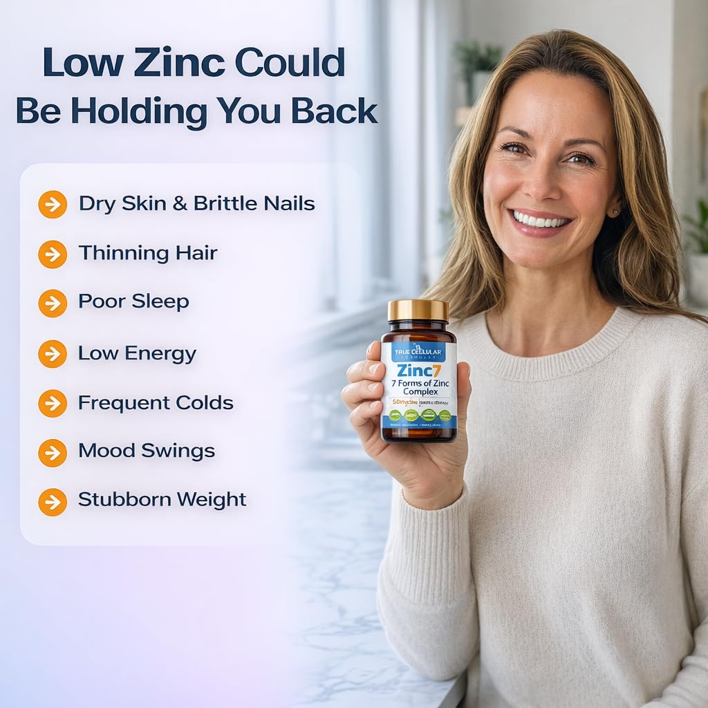 Zinc7: 7-in-1 Zinc Complex 50mg - Maximum Absorption for Immune Defense, Deep Sleep & All-Day Energy | Hormone Balance, Mental Focus & Metabolism Support | 60 Vegan Capsules — Amazon image 4