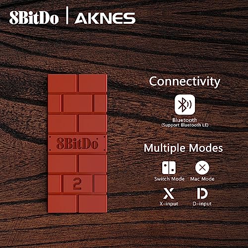 8Bitdo Wireless USB Adaptador 2, Bluetooth Receptor para Switch, Xbox One/Xbox Series X & S, PS5, PS4, PS3 Controlador on Switch OLED/Switch, PC, Android, Raspberry Pi,Retrofreak con cable OTG (Rojo)