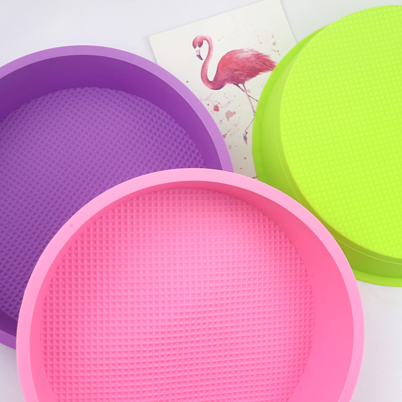 SILIVO Stampo Torta Rotondo In Silicone - 2 Pezzi Da 24cm, Antiaderente E Resistente Al Calore