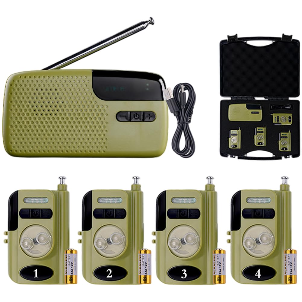 Set di allarme per abboccata da pesca con segnale di 500 m per portata, indicatore sensibile dell'amo per canna da mare, volume regolabile, sistema wireless