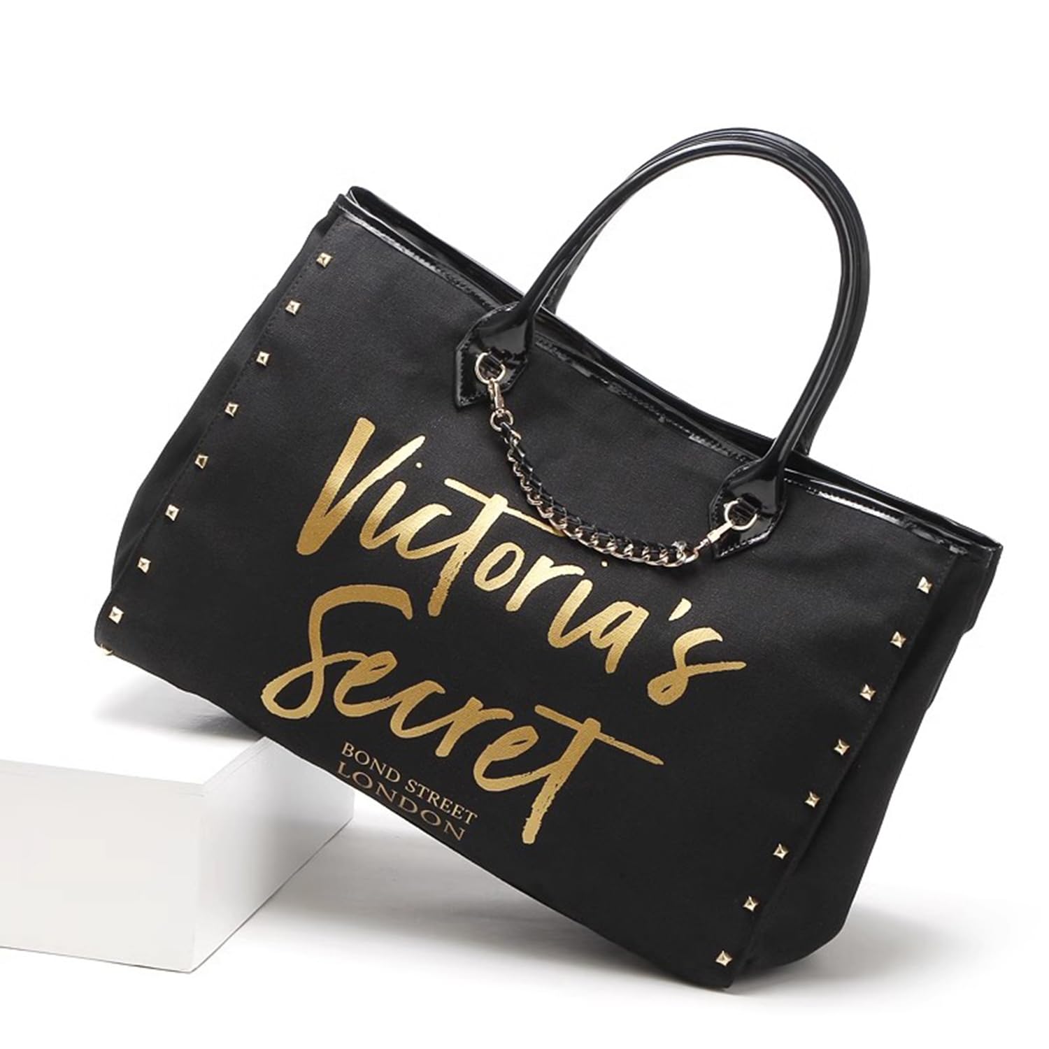 Victorias Secret Borse Tote a Mano da Donna, Grande, Borsa Messenger Nero - Angel City Bag
