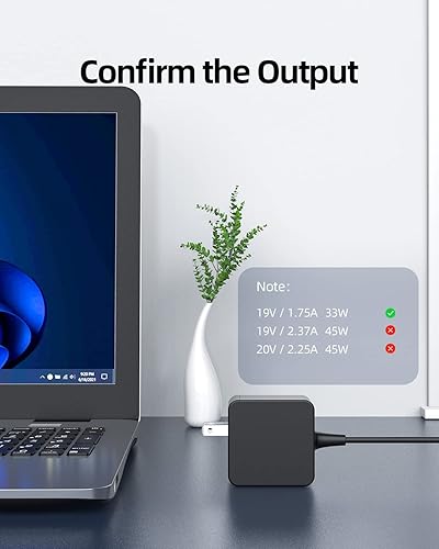 Miniatura 4 de Cargador de CA de 33 W con certificación UL compatible con Asus L210MA L210M L210 L510MA L510M L510 L410MA L410M L410NA L410N L410 Cable adaptador