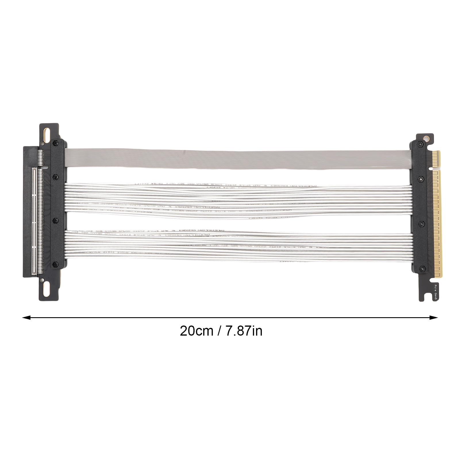 Kabel Pionowy PCIE 5.0 16x, 128 Gb/S generał 5 Kabel Przedłużający GPU, Karta Pionowa Karty Graficznej, dla RTX4090 5090 RX8900 RX7900 (20 cm)