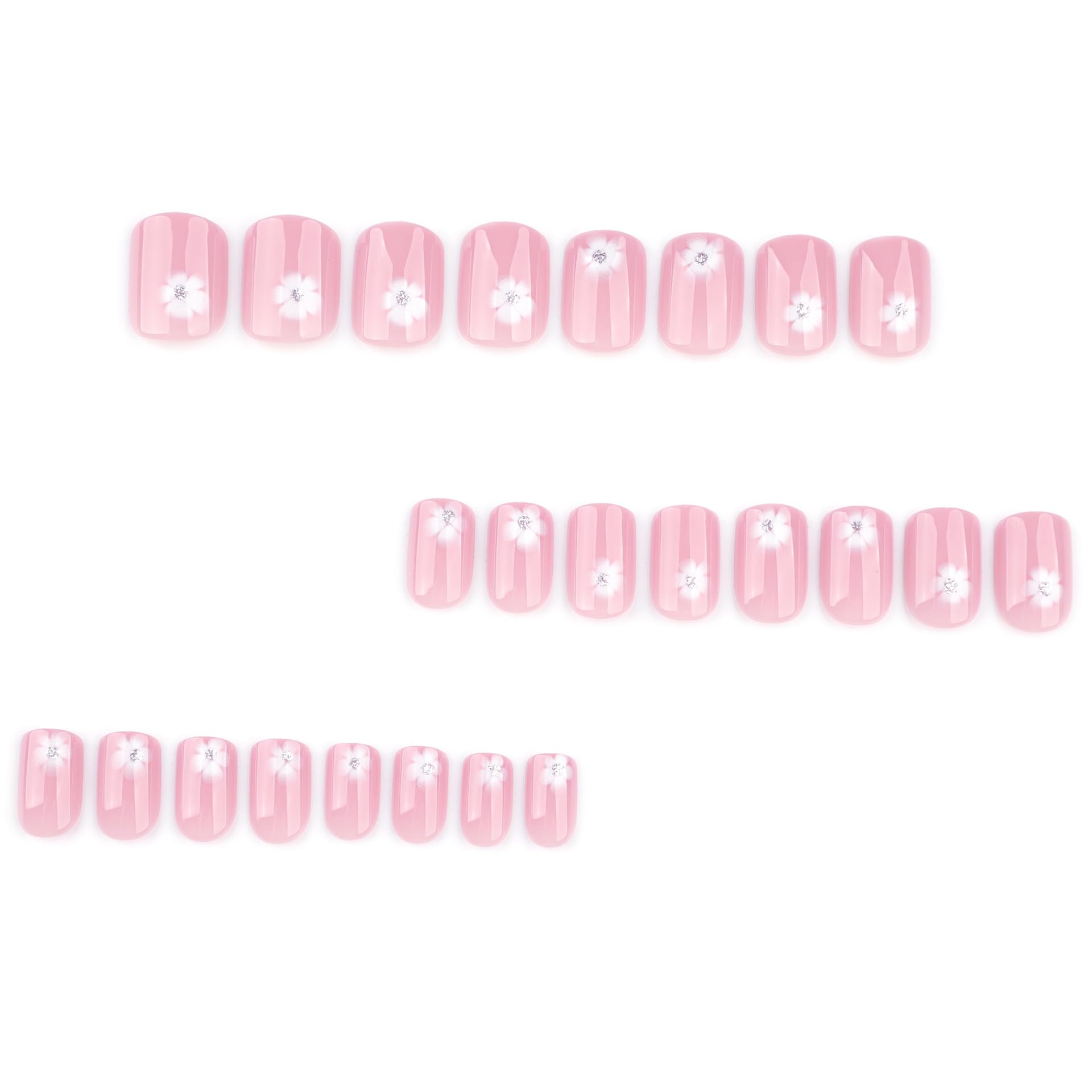 SXVME Soft Gel Press on Nails Short Square, French Tip False Nails Short Coffin - Image 4