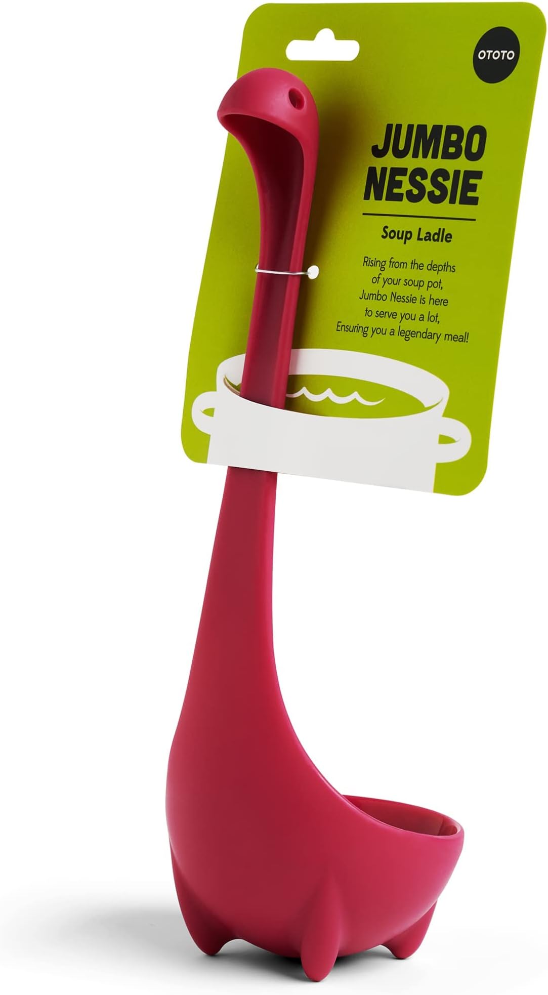 Nessie Ladle - Purple Silicone Soup Ladle, Loch Ness Monster Design, Funny Kitchen Gadget for Mom, Dishwasher Safe