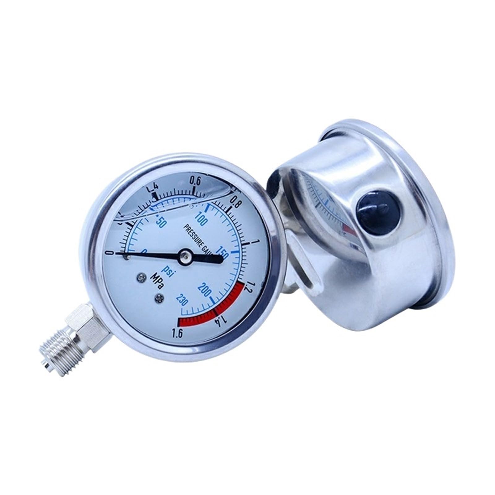 Manometr hydrauliczny 0-60 MPa, 60 mm psi, do użytku domowego, ze stali nierdzewnej, promieniowy, G1/4, YN60, cyfrowy manometr (0-6 MPa)