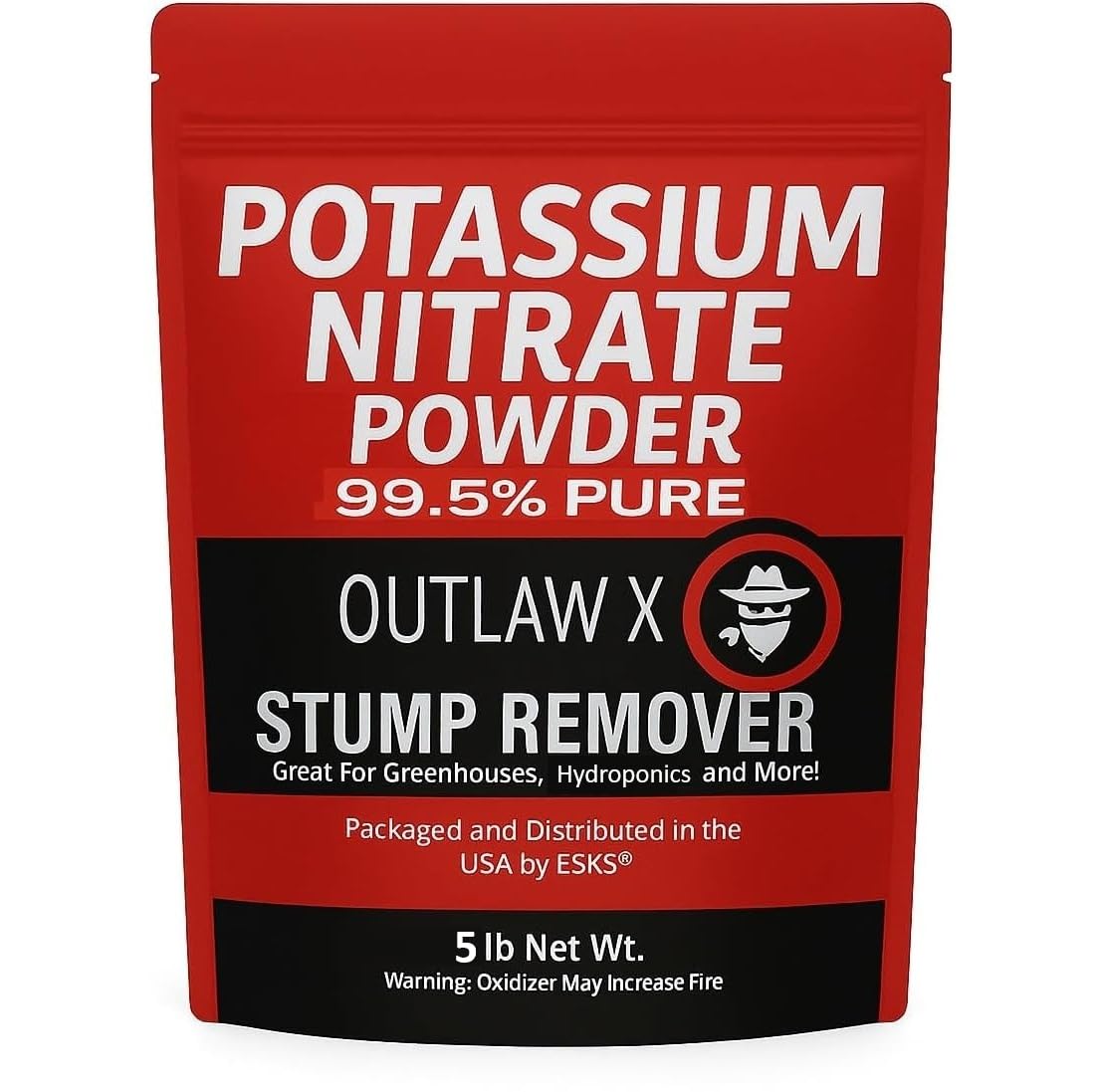 Outlaw X 5 Pound Potassium Nitrate High Purity Water Soluble Powder Stump Remover, Hydroponics and More