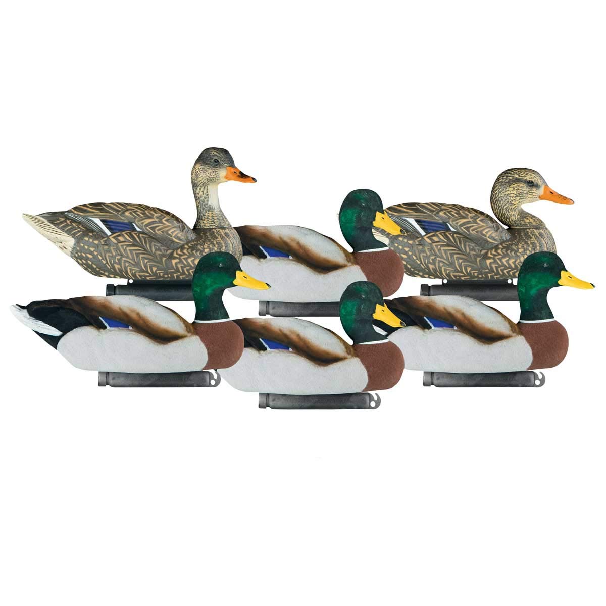 Treme Fully Flocked Mallard Duck Decoys 6 PkF