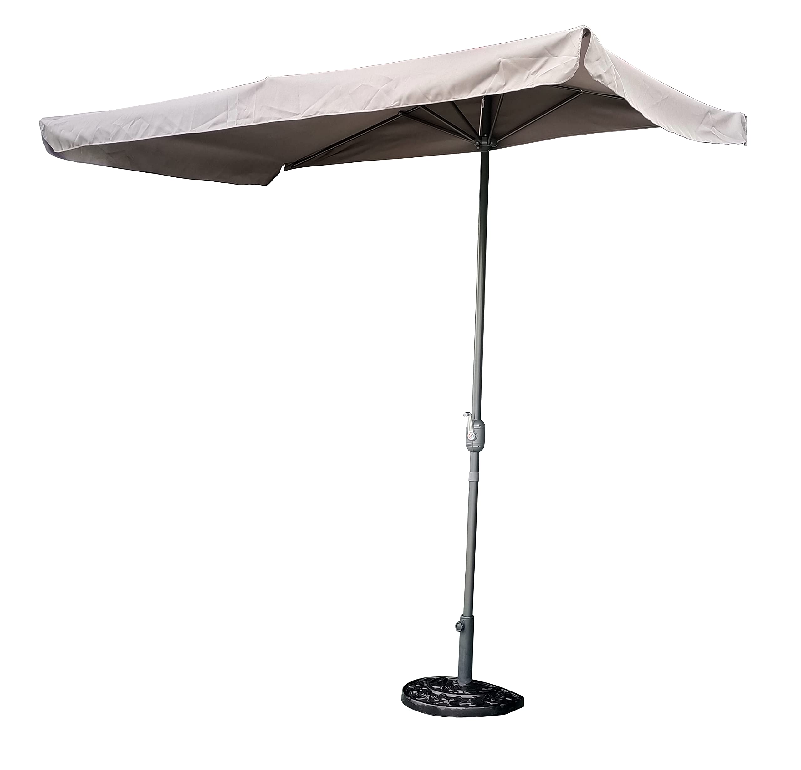 KG KITGARDEN - Parasol Balcón/Terraza UPF+50, Base No Incluida, 230x135x235cm, Gris