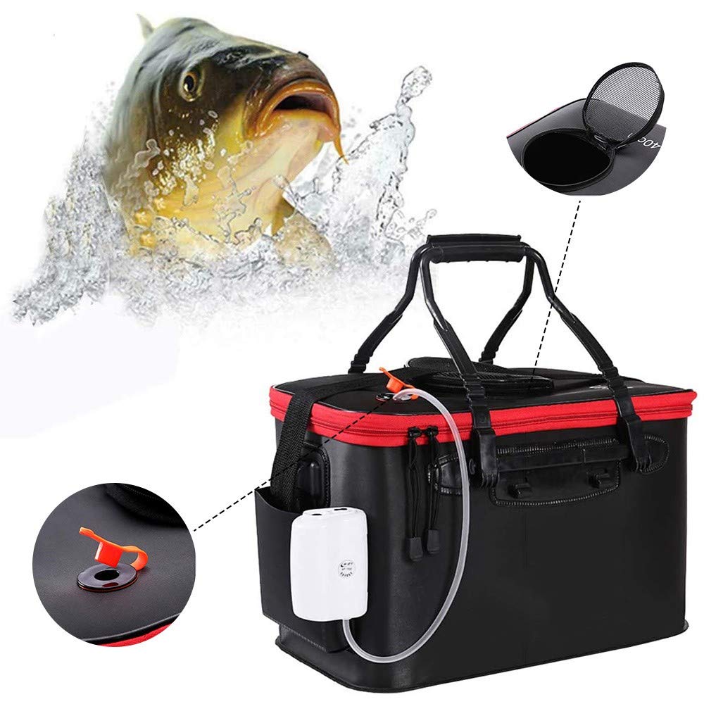 Réservoir d'eau pliable et boîte de pêche pour bivouac et camping