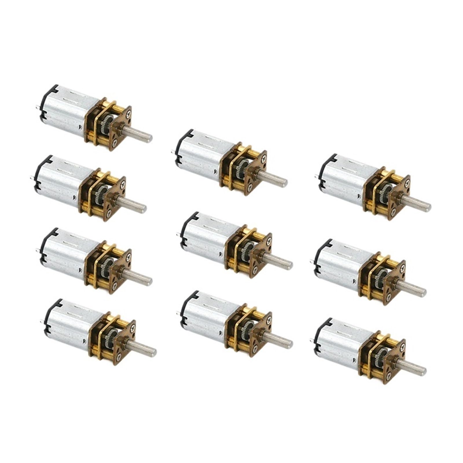 10 motores de CC con engranajes de metal en miniatura N20 de 3 V/6 V/12 V CC con engranajes(15RPM,6V)
