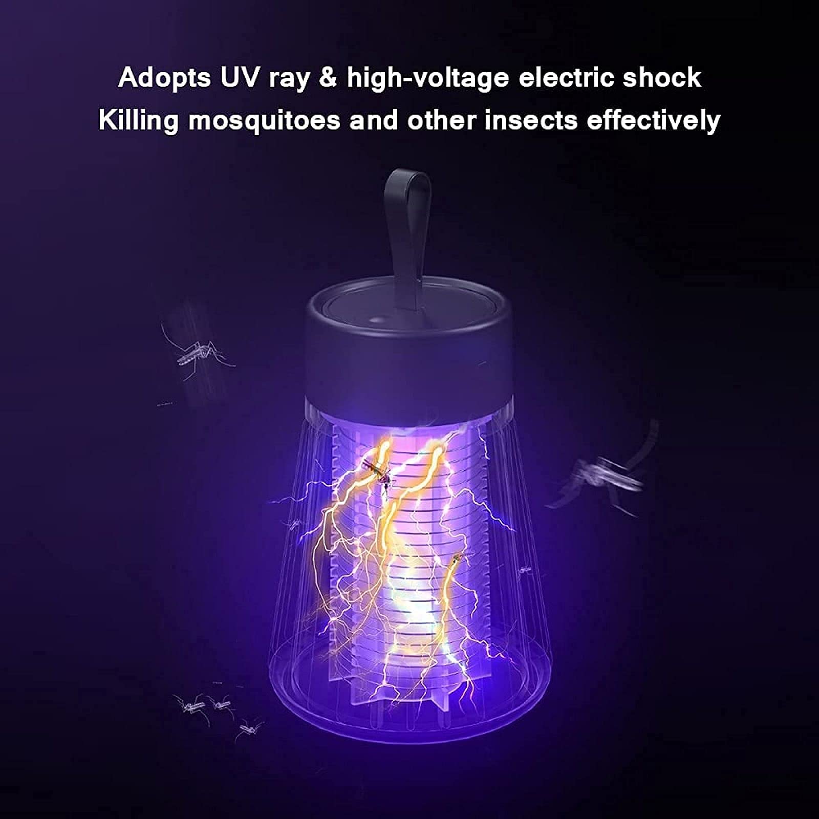 Trappola per zanzare Lampada repellente per zanzare portatile Lampade elettriche repellenti per zanzare Alimentatore USB Trappola elettronica, ricaricabile tramite USB (Usbrechargeable)