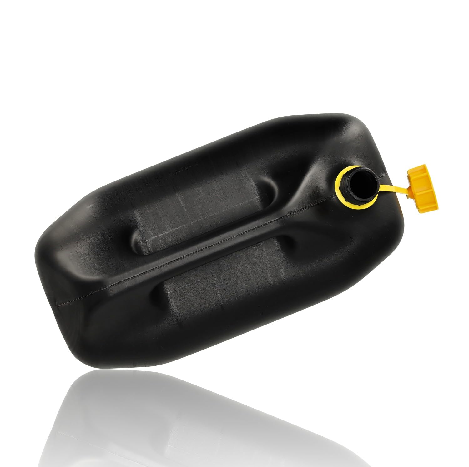 Jerrycan 20l Gasolina Juego de 5 | Plástico (HDPE) y ONU aprobado | Jerrycans de combustible de plástico para gasolina y diesel con tapón de rosca y boquilla - Negro