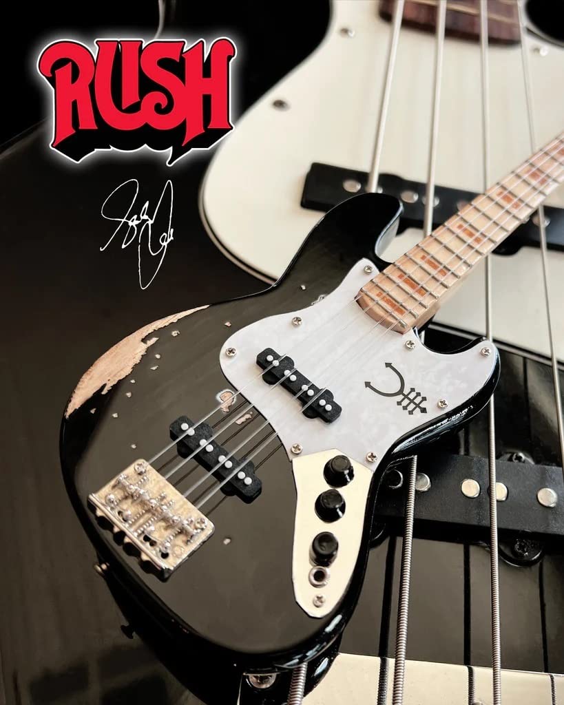 Geddy Lee Fender Jazz réplique miniature de basse de collection aux finitions vintage