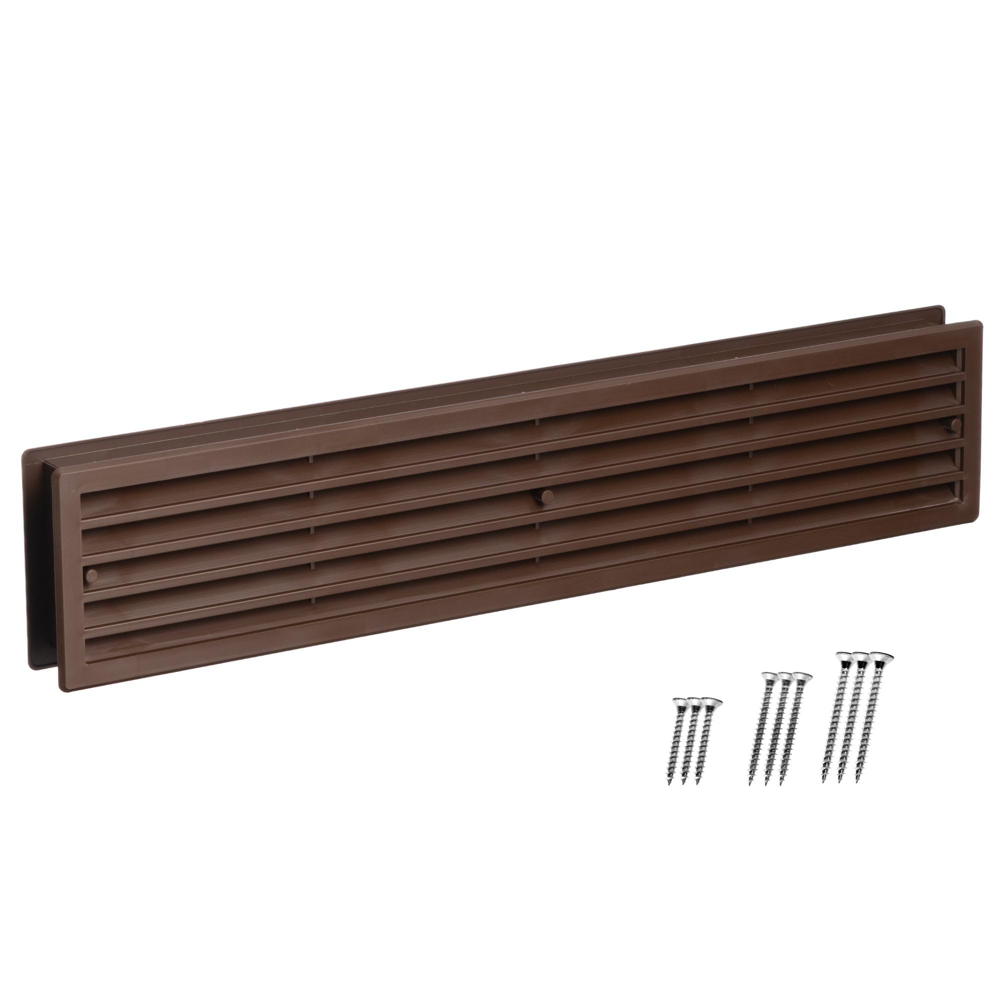 PATIKIL 2er-Set Türluftgitter Aus Aluminium – 14x3 Zoll, Braun, Für Schrank & Möbel
